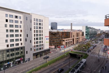 vue quartier depuis façace ouest principale