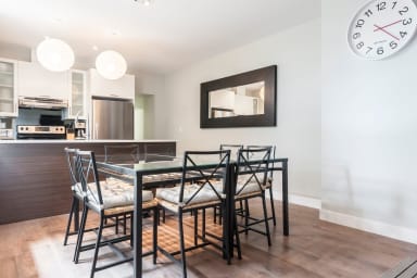 Dining area with 8 chairs