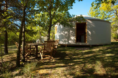 Comfortable wooden yurt 2-heated swimming pool