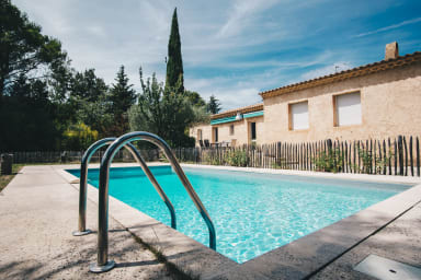 Enclosed outdoor private swimming pool 