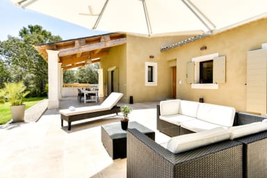 Garden furniture by the pool