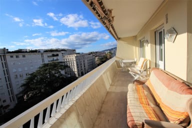 terrace equipped, dining table, sun chairs, open view