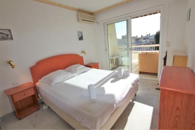 air conditioned bedroom opening onto the terrace