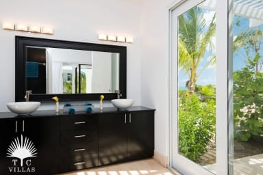 Master suite bathroom with beach access.