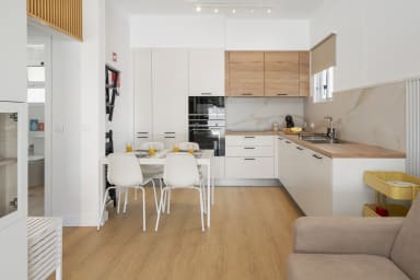 dining area and kitchen