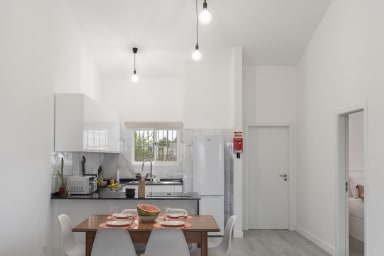 kitchen and dining area