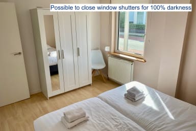 Mogelijkheid om rolluiken te sluiten zodat het volledig donker is.