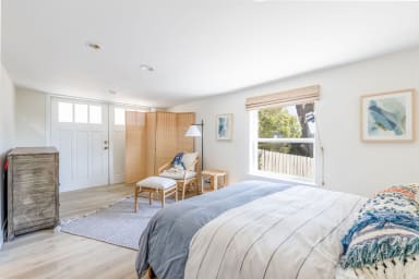 Lower Bedroom 2 has a comfortable queen bed 