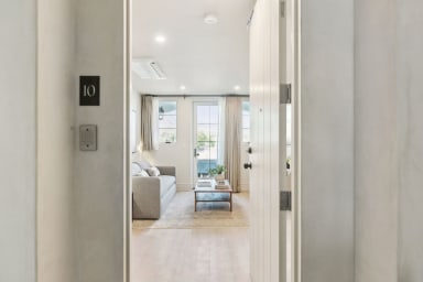 The doors are equipped with smart locks