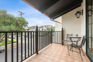 Private Balcony with Seating for 2 on Cafe Table and Chairs