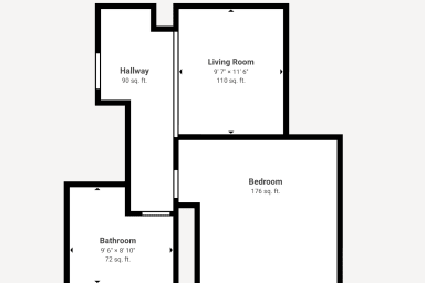 Studio floorplan 533 square feet for total
