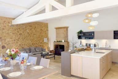The lounge area with the fireplace