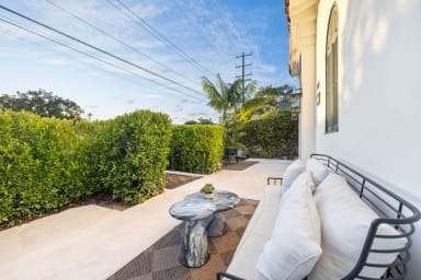 A cozy communal corner, lit for conversation and relaxation.