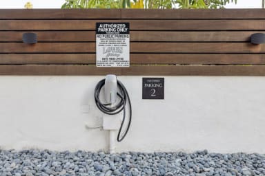 A pay-as-you-go EV charger is available on-site.