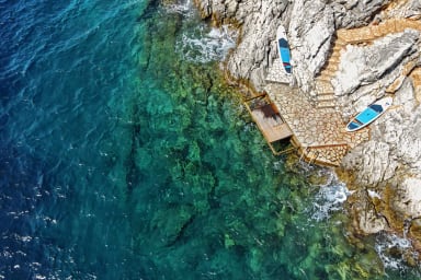 Private boat dock lets you embark on Ionian adventures from your home.
