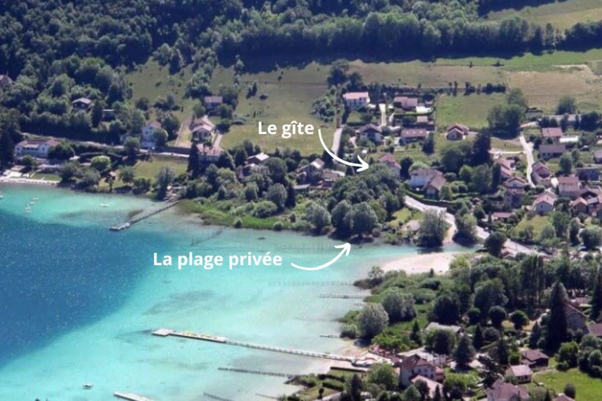 L'ESCAPADE DU LAC plage privée lac de Paladru
