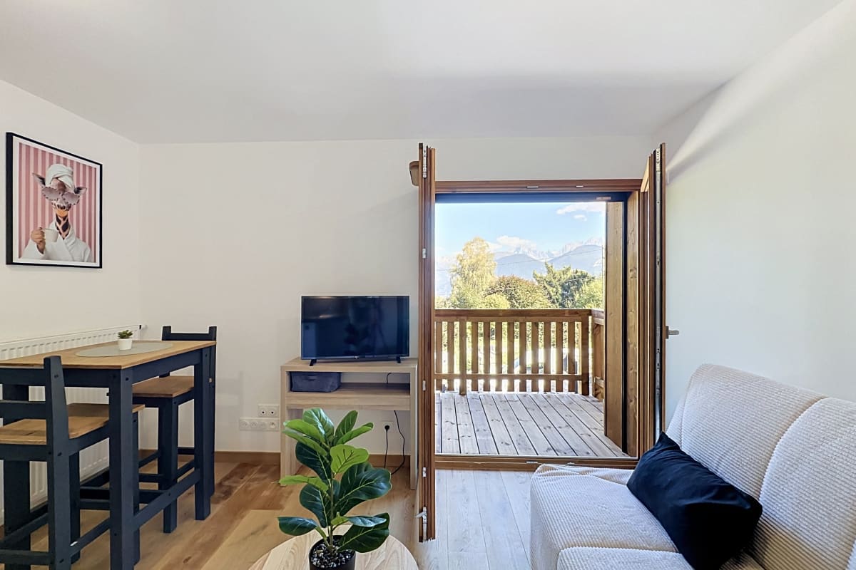 Studio Cosy avec Balcon & Vue Mont-Blanc