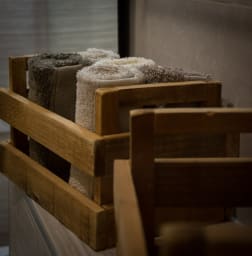 Serviettes visage à disposition....