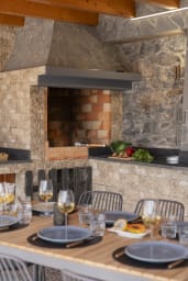 barbecue and dining area