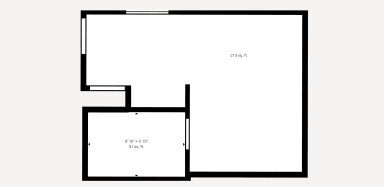 Studio Floorplan 266 Square Feet
