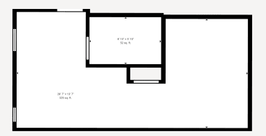 Studio Floorplan 377 Square Feet