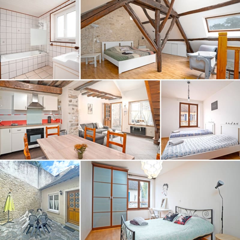  Maison Triplex atypique- Cour intérieure- Commerces à pied