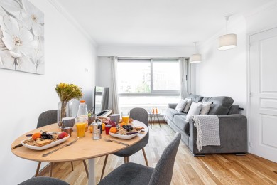 Living room with sofa bed