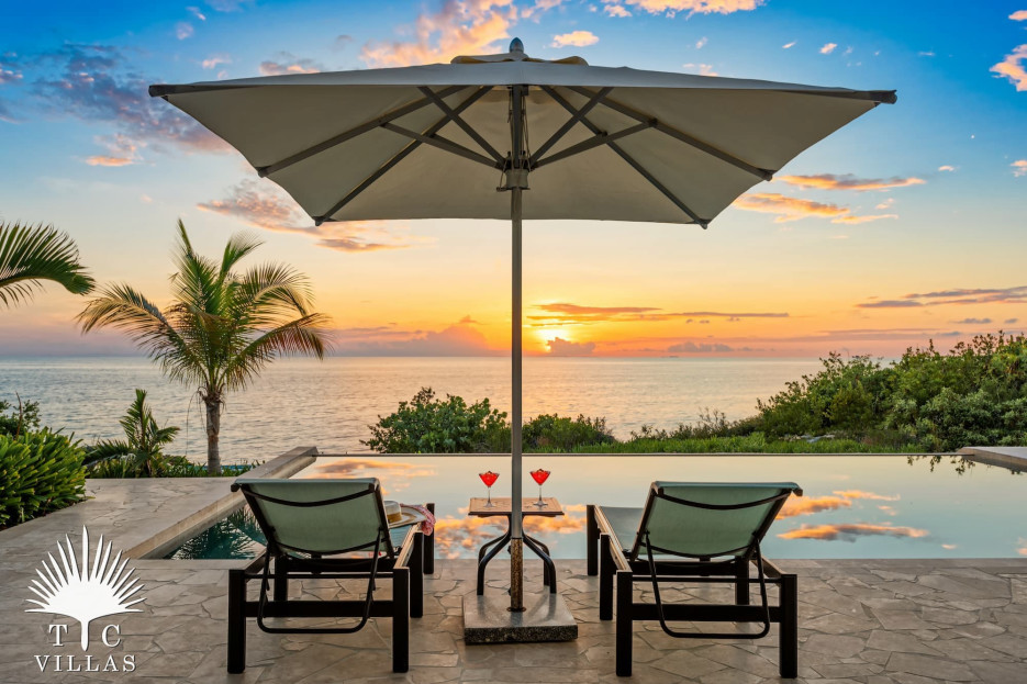 Miami Vice One offers an ideal spot to enjoy Provo's sunsets. 