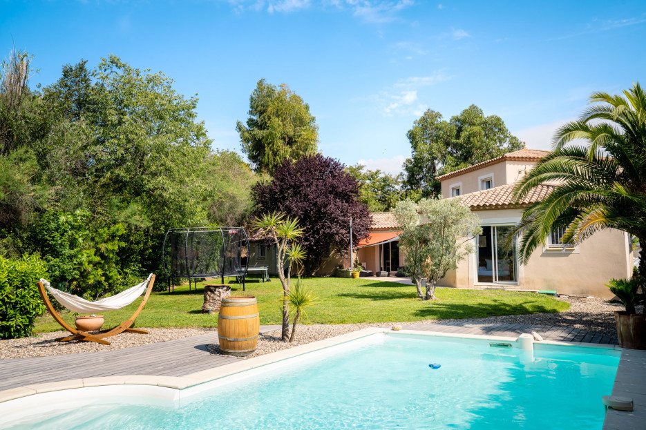 Piscine, hamac et jardin