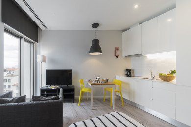 Livingroom and dining area and kitchen