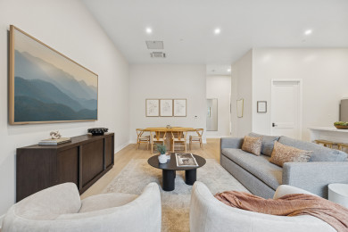 Modern living space with open layout and chic décor.