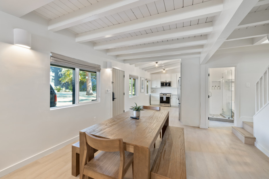 Dining area with seating.