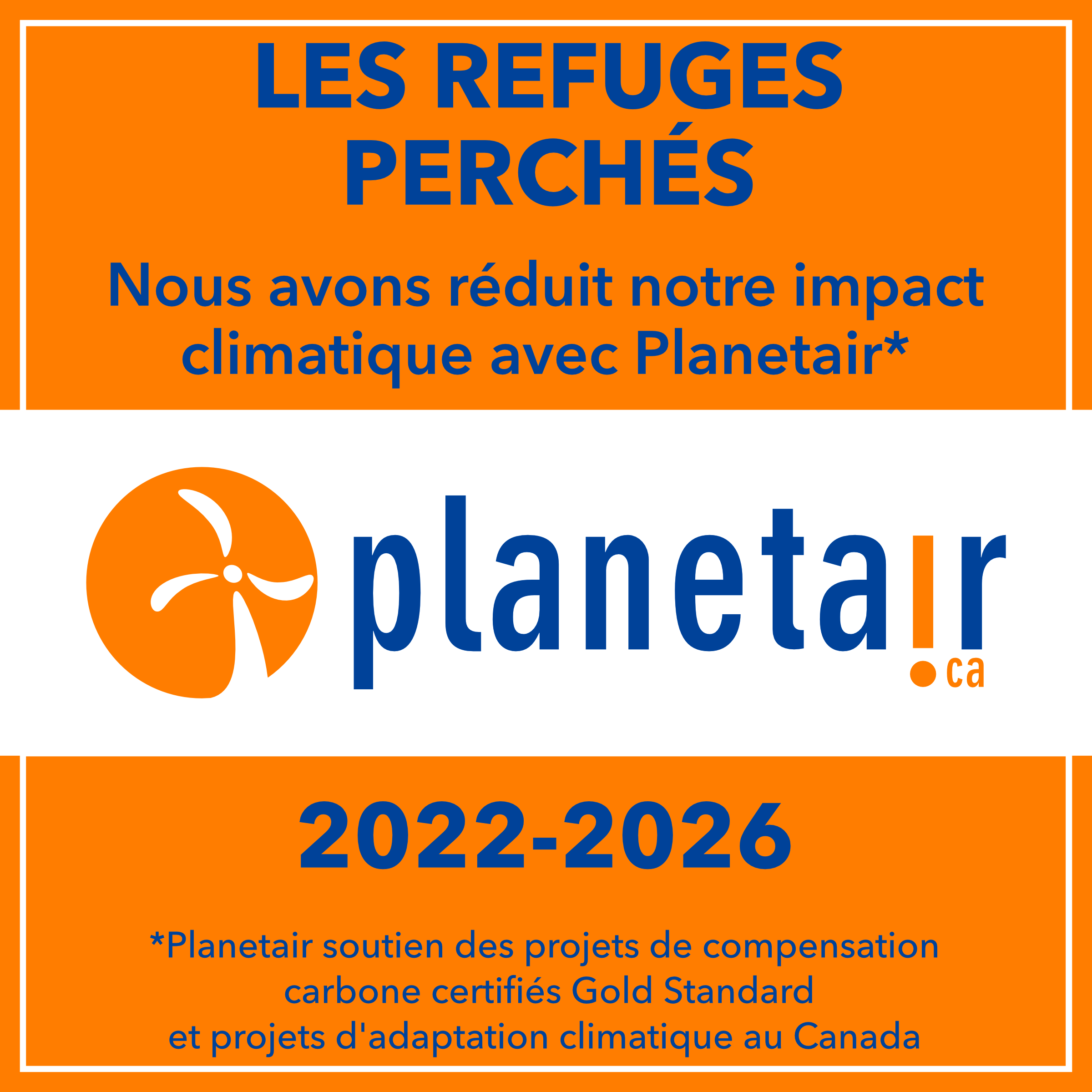 Planetair, réduction des émissions de gaz à effet de serre