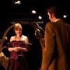 Sheridan Johnson as Mrs Cheveley and Kieran Simms as Lord Arthur Goring