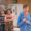 Luke Treadaway and fellows including Nicola Walker (with butterflies)