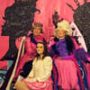 Paul Hutton (King Kevin), Sarah Whitlock (Queen Clare) and Laura Wickham (Princess Rosie) in Sleeping Beauty