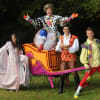 Princess Jasmine (Helen Kurup), Les Dennis (Widow Twanky), Noel Sullivan (Aladdin), Jon Clegg (Wishee Washee)