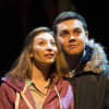 Jess Robinson as Little Voice and Ray Quinn as Billy in The Rise and Fall of Little Voice at Buxton Opera House from Monday until Saturday