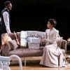 David Sturzaker as Torvald Helmer and Cush Jumbo as Nora Helmer