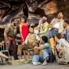 Leon Lopez as Jake, Phillip Boykin as Crown, Nicola Hughes as Bess, Rufus Bonds Jr as Porgy, Cedric Neal as Sportin’ Life, Oliver Lidert and Jay Marsh; Front: Marvin Springer as Robbins, Tyrone Huntley and David Albury