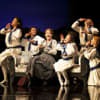 Laura Pitt-Pulford (Maria) and Von Trapp Children in The Sound of Music at Curve, Leicester