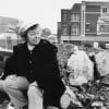 Joan Littlewood outside the Theatre Royal