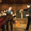 Ansu Kabia (Johnny), Zoe Wanamaker (Dame Maud), Tom Bateman (Jack Wakefield) and John Dagleish (Policeman) in Harlequinade