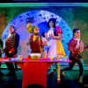 Nichola Jolley as Harry the Prince's valet, Amy J Payne as Prince Larry Black, Matthew Kellett as Dwarf Half-Baked, John Savournin as Snow White and Andrea Tweedale as Wicked Queen (in disguise)