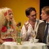 Lauren Scott-Berry as Maureen, Joey Bartram as a Waiter (centre) and Elliot Berry as Adam in Time of My Life