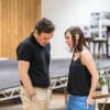 Ben Miles and Pippa Nixon in rehearsal for Sunset at the Villa Thalia