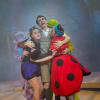 Maria Crocker (Centipede), Clara Darcy (Miss Spider), Stan Hodgson (James), Tim Dalling (Old Green Grasshopper) and Lana Walker (Ladybird)