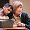 Adam Karim as Yusuf and Joan Blackham as Pat