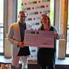 The Writers in Theatre Award first winner D A Nixon with Catriona Craig