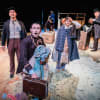 Dennis Herdman (Inspector Fix), Michael Hugo (Passepartout), Kirsten Foster (Mrs Aouda) & Andrew Pollard (Phileas Fogg)